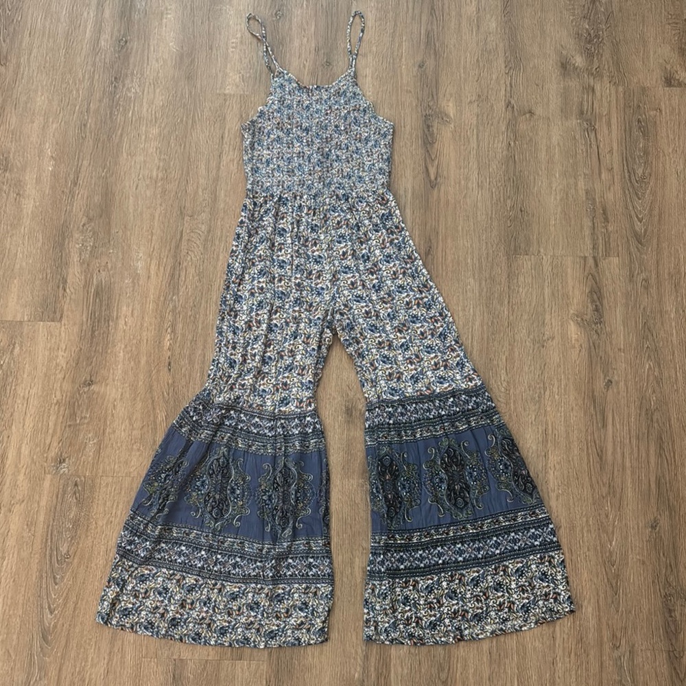 Floral Blue Jumpsuit